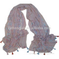 Fashion 2015 Women Voile Aztec Scarf With Tassles factory